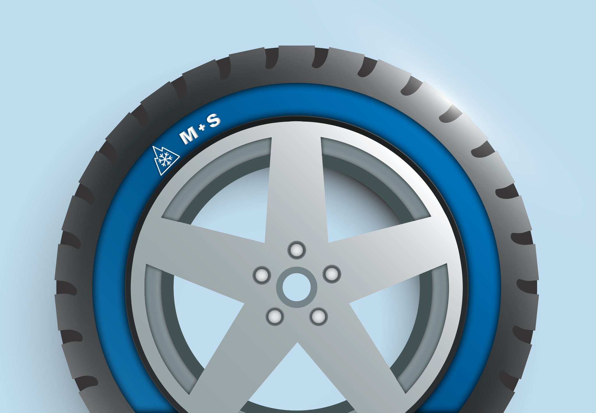 Semperit Tyre M+S symbol graphic