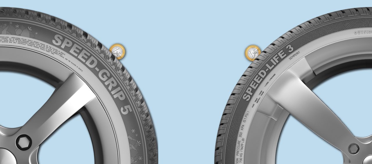 Semperit tread depth tyres graphic