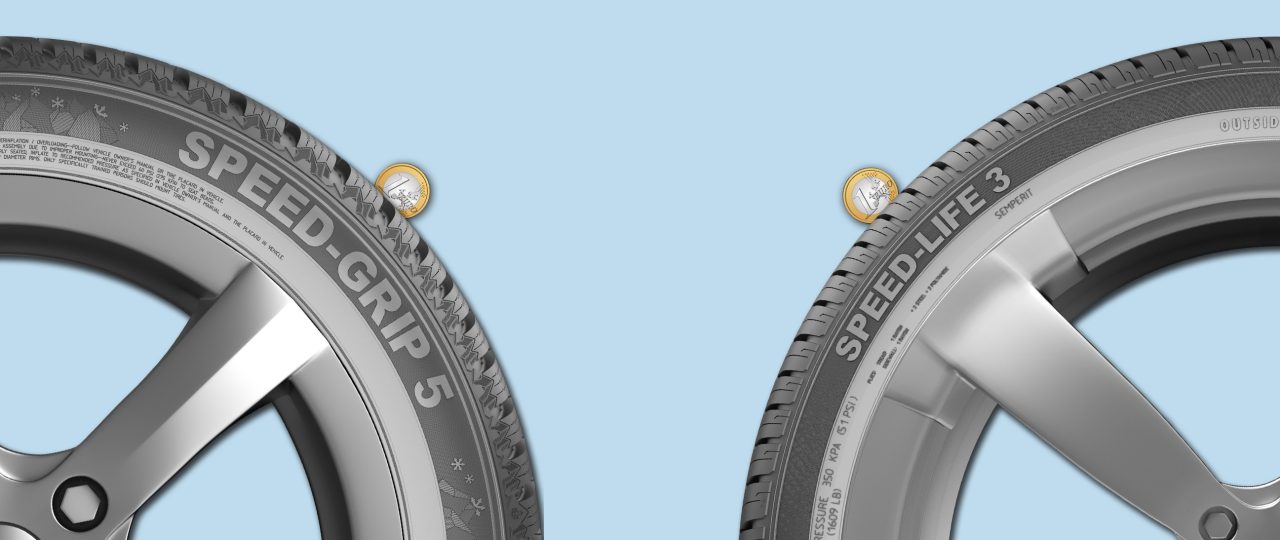 Semperit tread depth tyres graphic