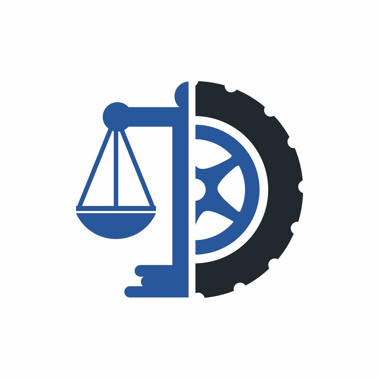Transport law vector logo graphic