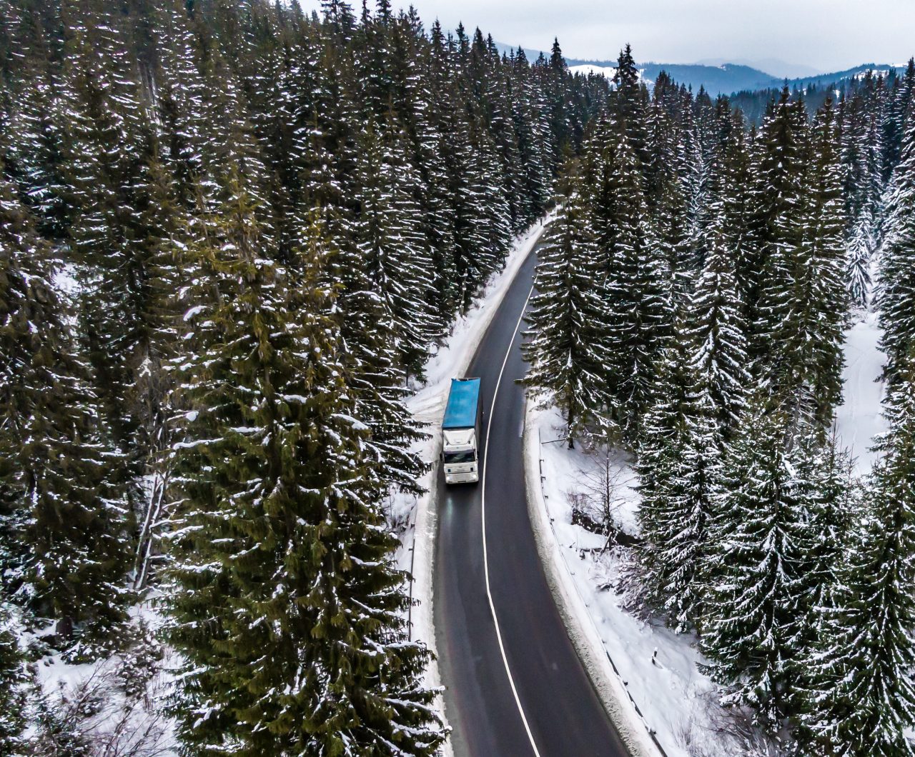 Truck in snow